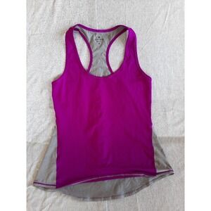 Athleta Women's Medium Outdoor Stretch Double Brush Jersey Tank Tops Purple Gray